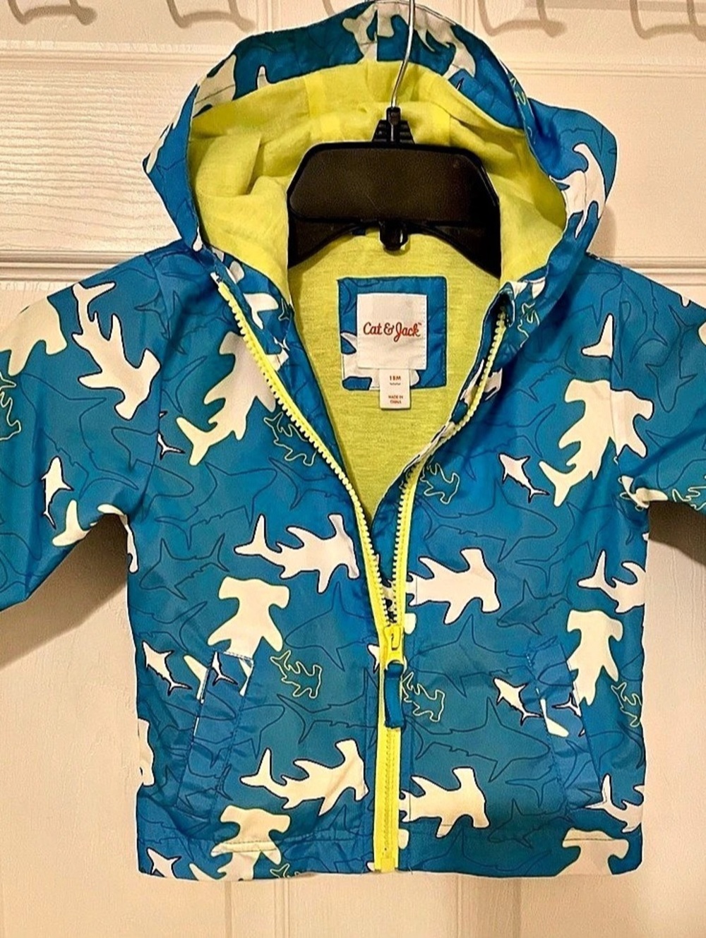 Cat & Jack Hooded Animal Print Rain Jacket Baby 18 months - Like New!
